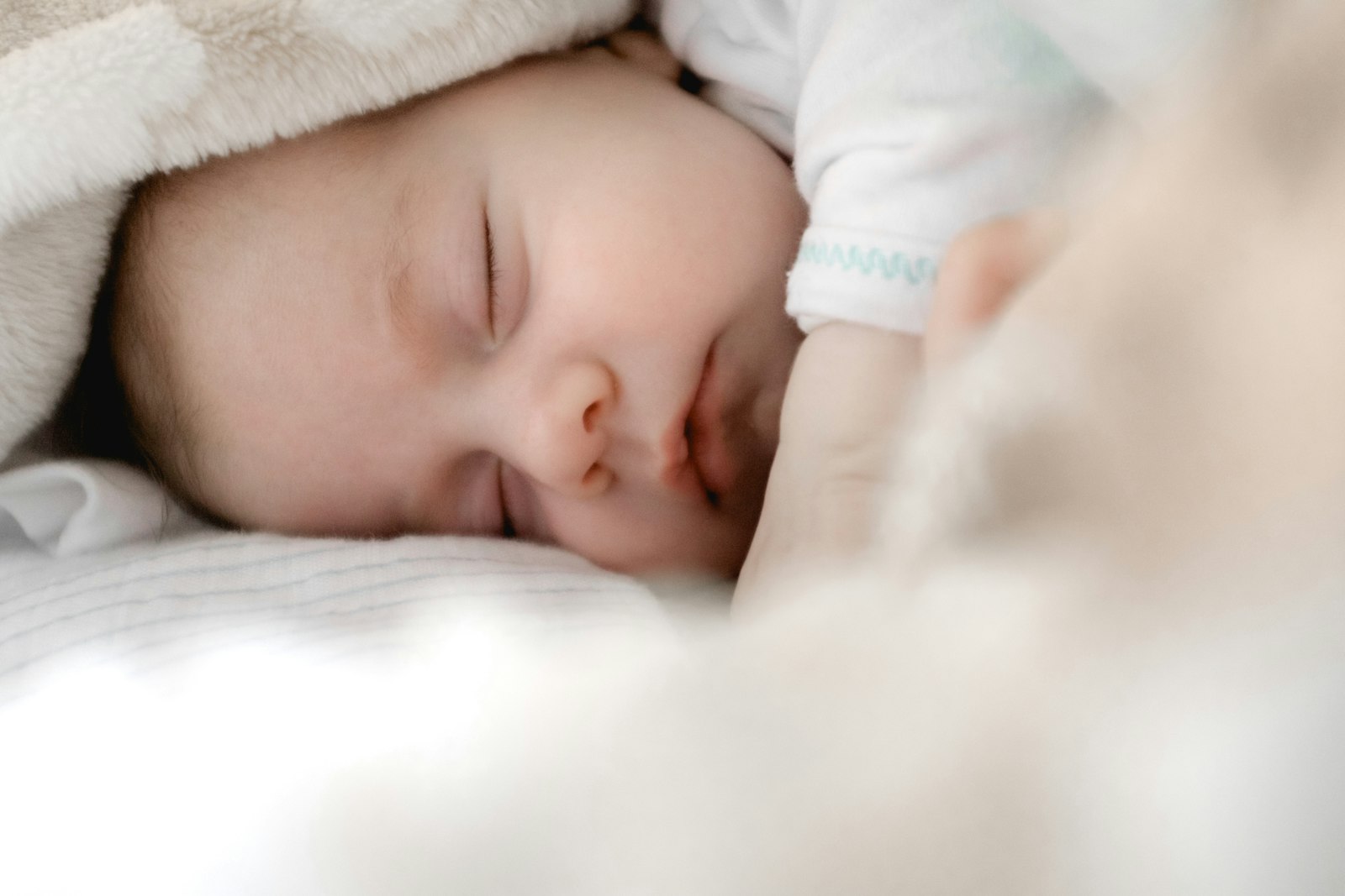Peacefully sleeping newborn